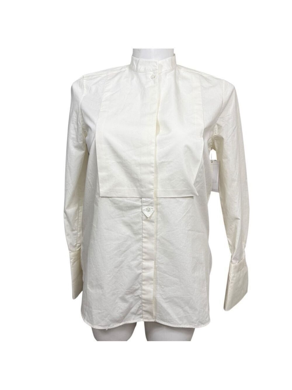 Equipment Femme Beale White Tuxedo Front Shirt NWT Women's‎ Size M